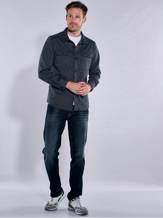 engbers Herren Langarm-Shirt mit Polokragen Saphirblau 38136