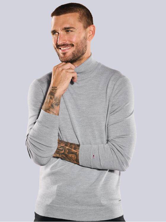 emilio adani Herren Pullover mit Rollkragen Grau 35730