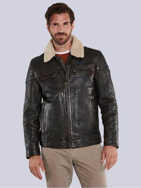 engbers Herren Lederjacke regular Braun 35444
