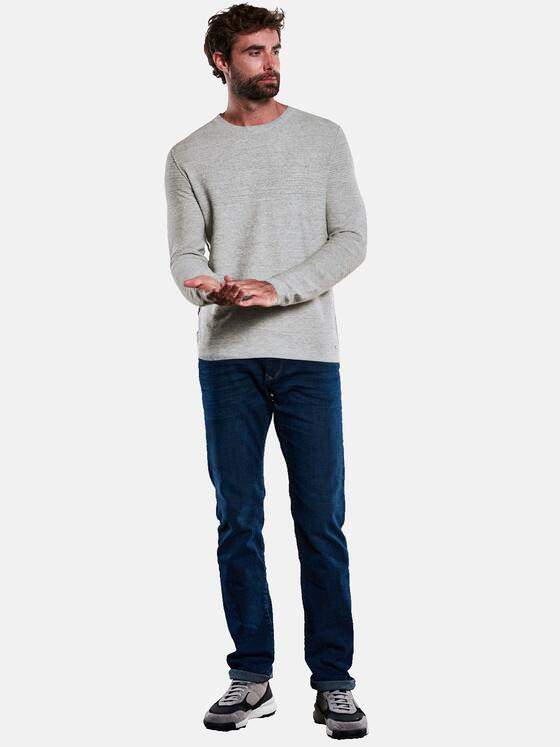 engbers Herren Pullover meliert Silbergrau 33454