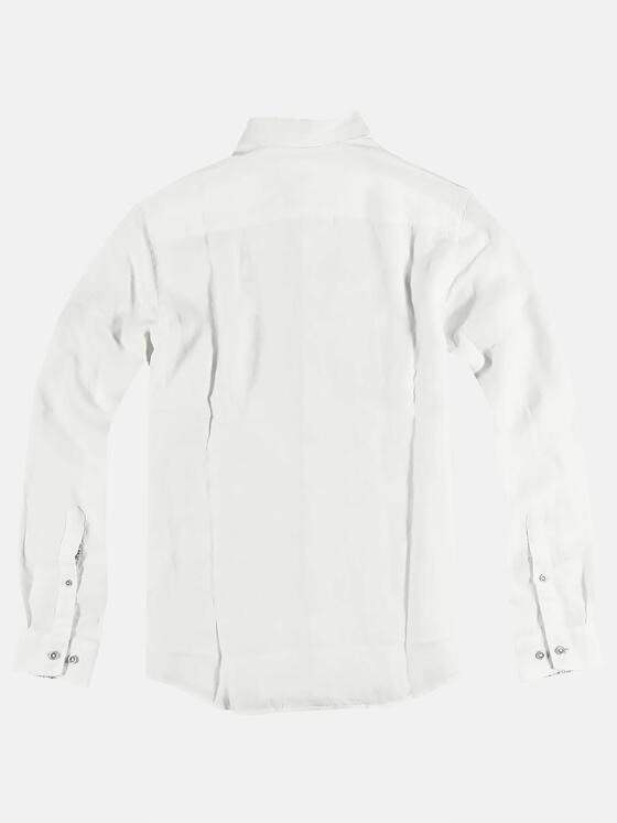 emilio adani Herren Hemd uni Reinweiss 31223