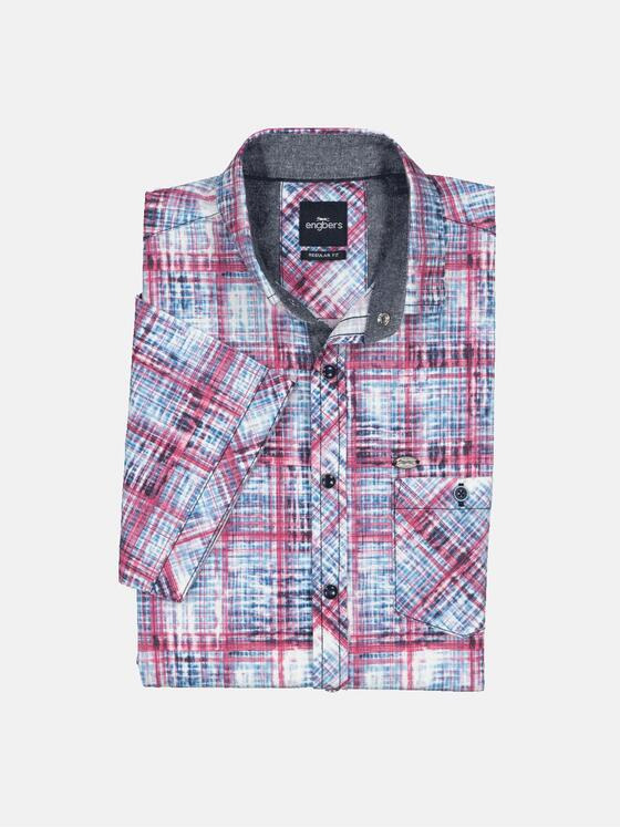 engbers Herren Kurzarm-Hemd regular Violett 35138
