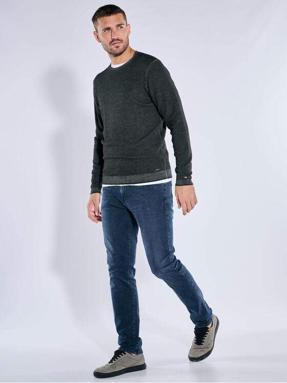 emilio adani Herren Pullover aus Merinowolle Dunkelgruen 39546