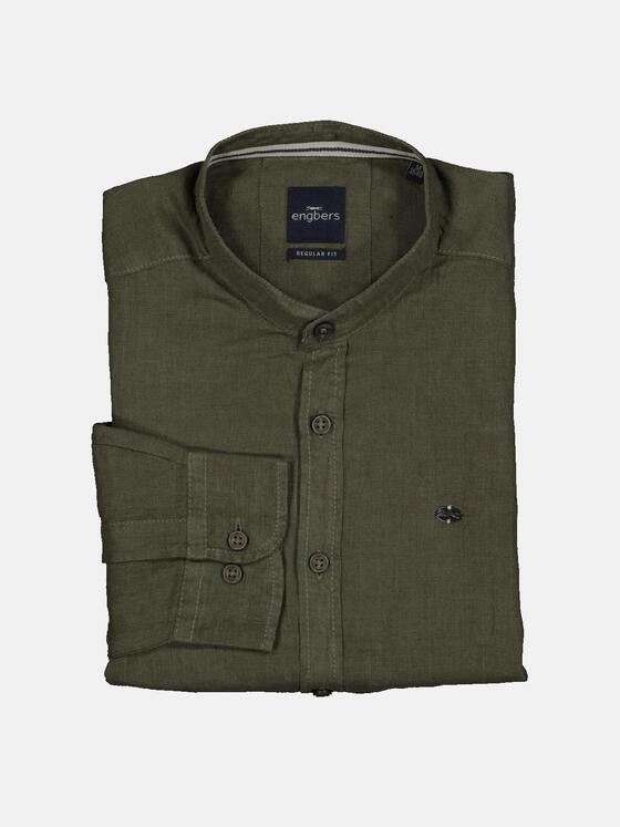 engbers Herren Langarm-Hemd regular Grün 35094