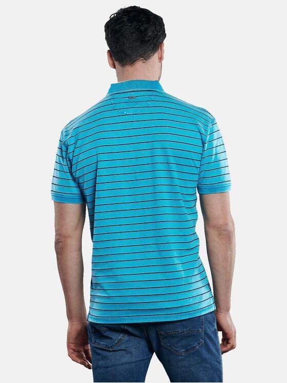 engbers Herren Poloshirt gestreift Wasserblau 31653