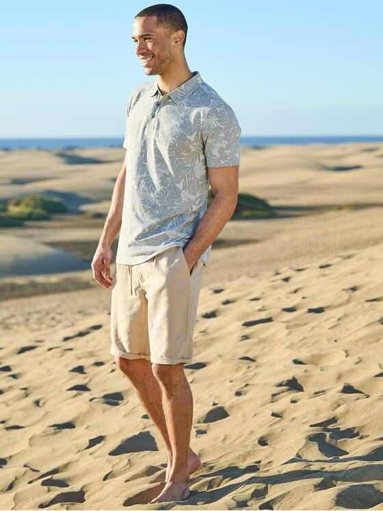 emilio adani Herren Polo-Shirt gemustert Grau 38933
