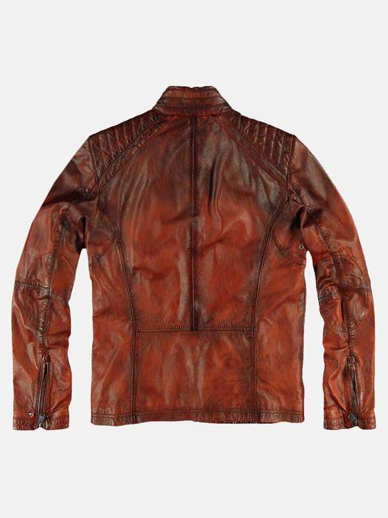 emilio adani Herren maskuline Lederjacke Orange 23570