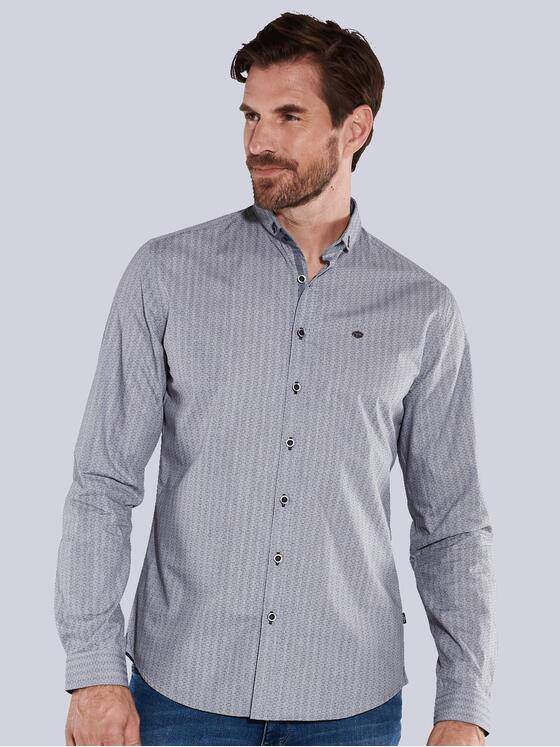 engbers Herren Langarm-Hemd slim fit Grau 35792