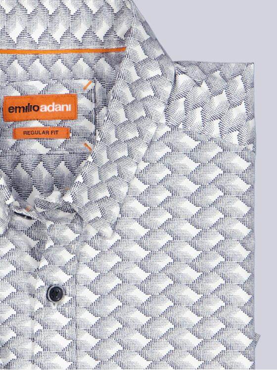 emilio adani Herren Modisches Langarmhemd Grau 39847
