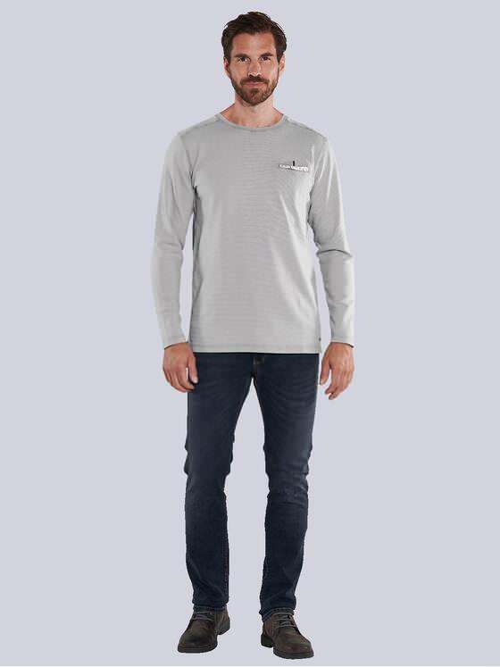engbers Herren Langarm-Shirt uni Hellgrau 35679