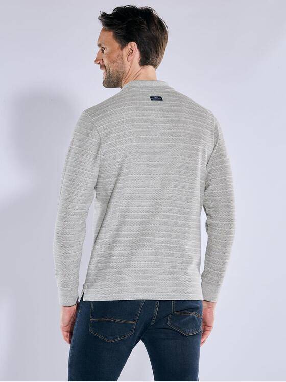 engbers Herren Langarm-Shirt mit Polo-Kragen Silbergrau 38336
