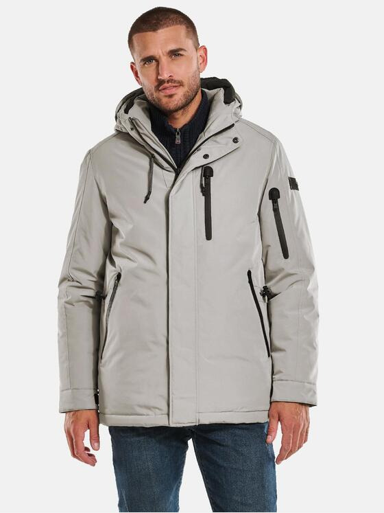 emilio adani Herren Shell-Jacke mit wasserdichten Zippern Beige 33543