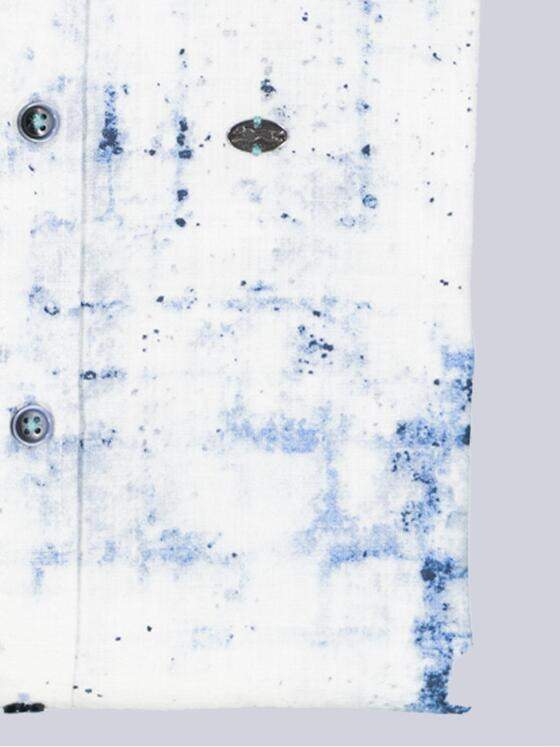 engbers Herren Kurzarm-Hemd gemustert Brilliantblau 38906