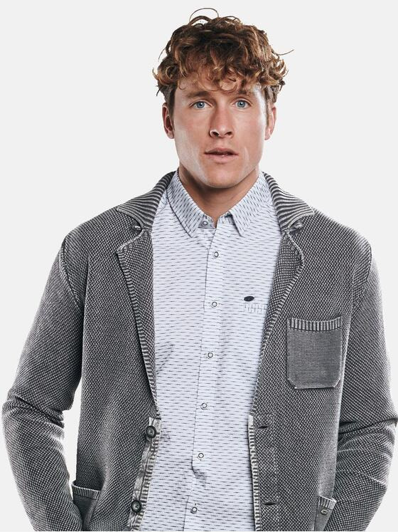 engbers Herren Sportives Stricksakko Granitgrau 30438