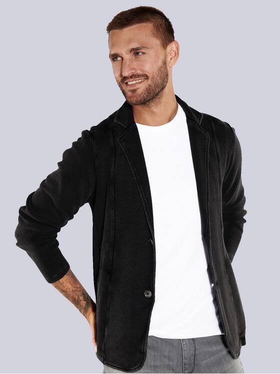 emilio adani Herren Sweatshirt slim fit Schwarz 36106