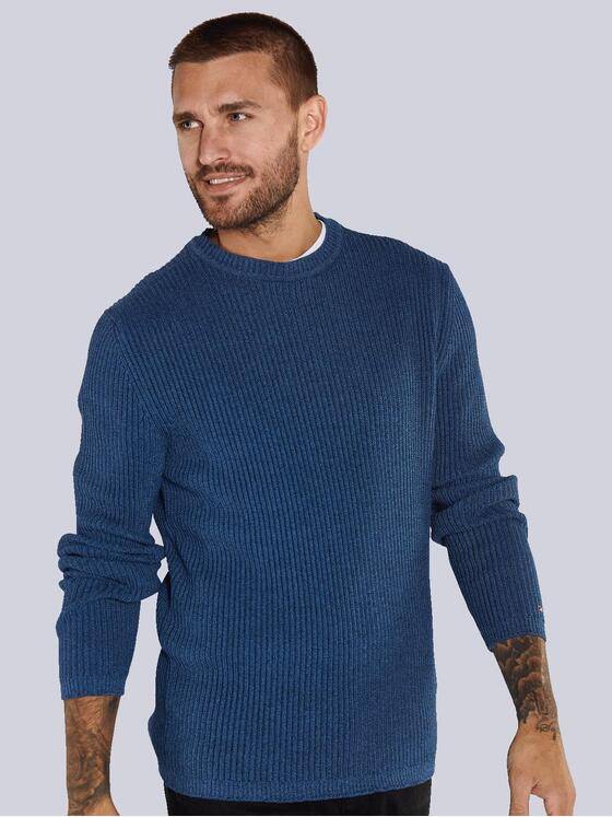 emilio adani Herren Pullover strukturiert Blau 36072