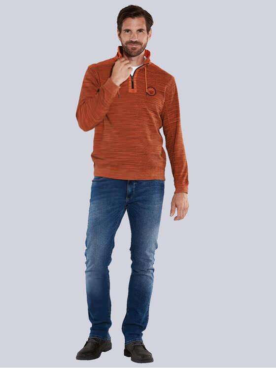 engbers Herren Sweatshirt gestreift Orange 35610