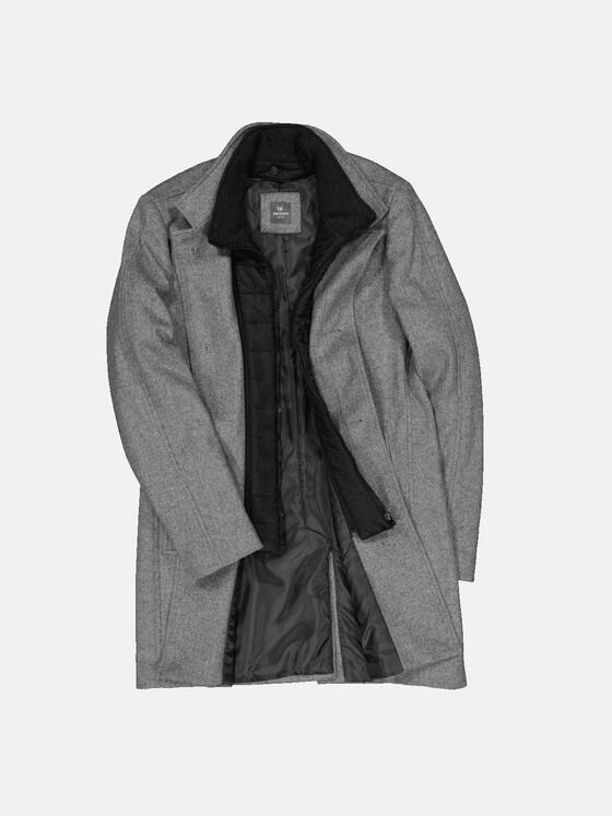 ENGBERS GERMANY Herren Mantel mit heraustrennbarem Inlet Grau 32123