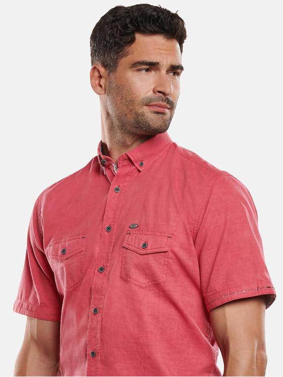 engbers Herren Hemd uni Feuerrot 31332