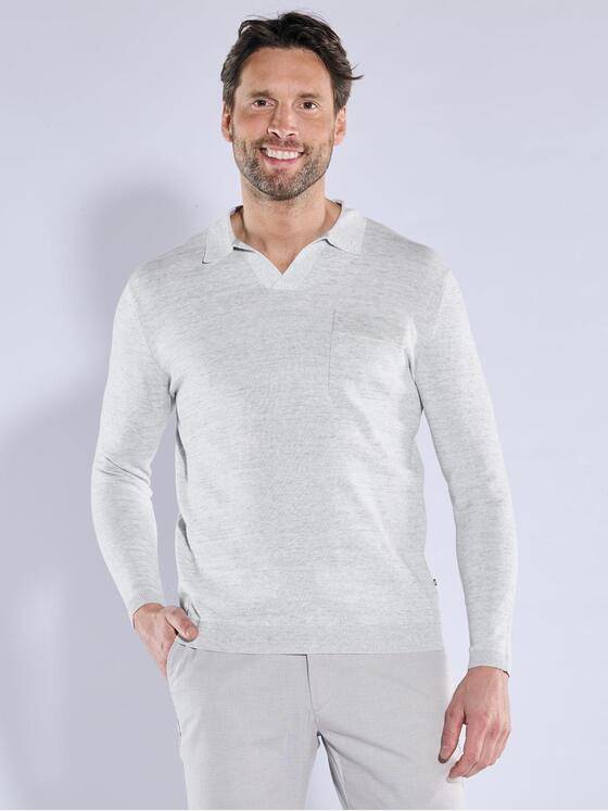 ENGBERS GERMANY Herren Pullover aus leichter und softer Baumwolle Silbergrau 38709