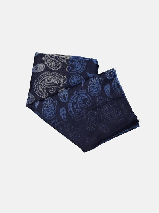 emilio adani Herren Schal gemustert Blau 33960