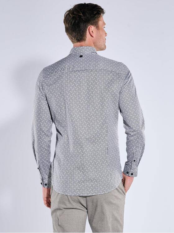 ENGBERS GERMANY Herren Langarm-Hemd in Satin-Warenqualität Schwarz 39190