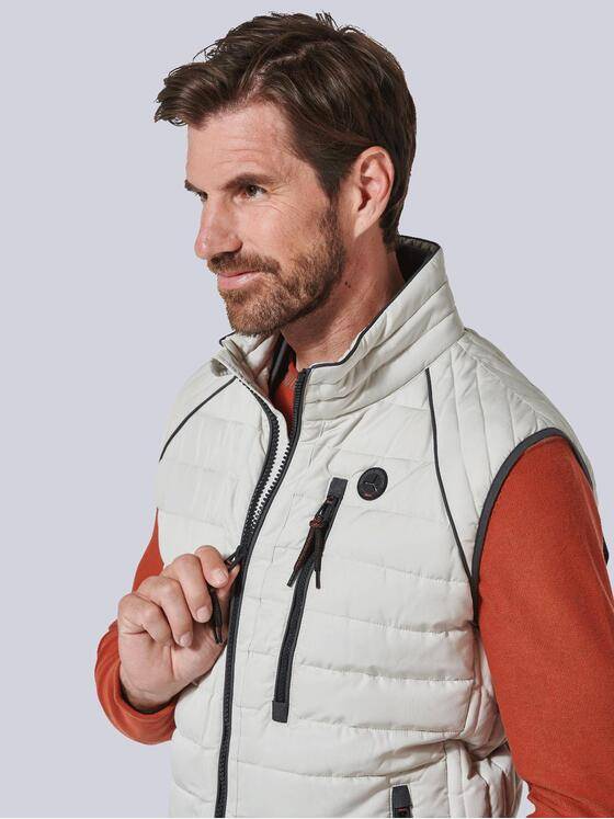 engbers Herren Steppweste regular Weiß 35181