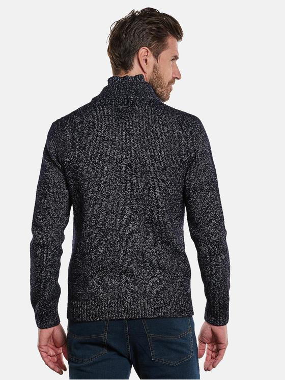 engbers Herren Strickjacke meliert Schwarz 33853