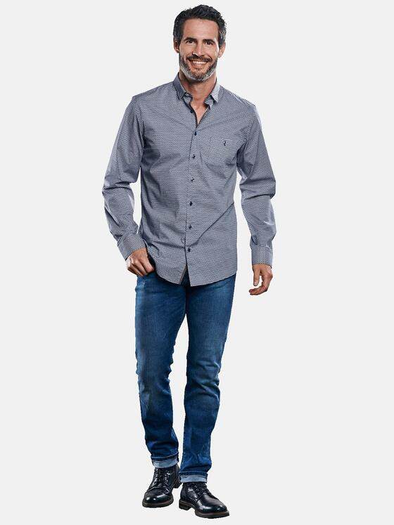 engbers Herren Hemd langarm Blau 30874