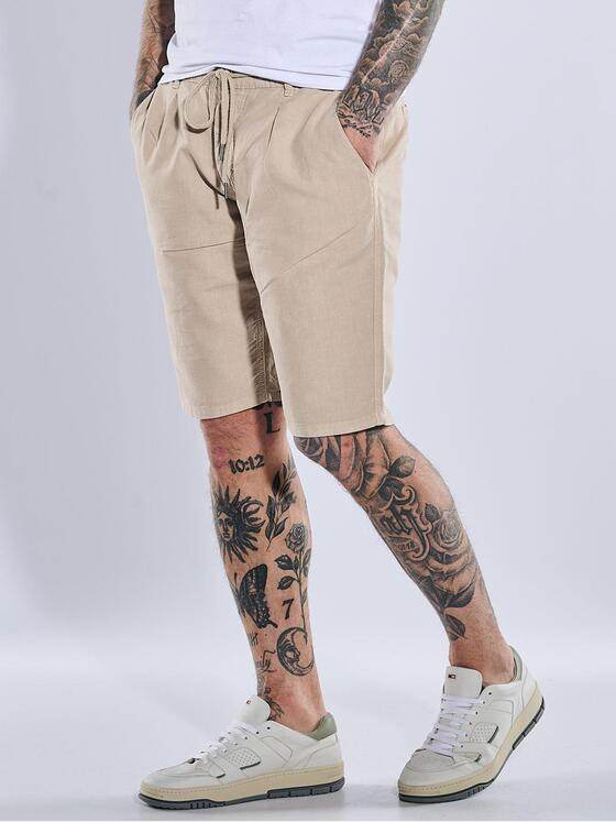 emilio adani Herren Chino-Bermuda mit Tunnelzug Beige 38938