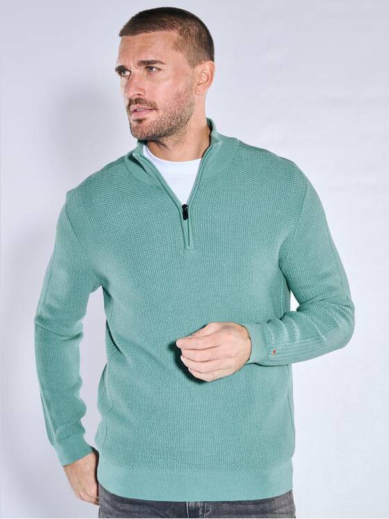 emilio adani Herren Pullover Polokragen Gruen 39974