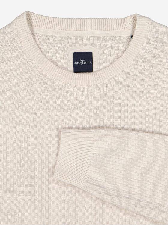 engbers Herren Pullover Rundhals Creme 38148
