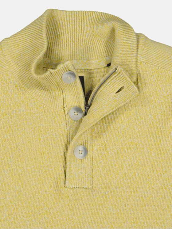 engbers Herren Pullover mit Polo-Kragen Hellgelb 36276