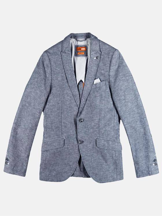 emilio adani Herren Dezent gestreiftes Sommer-Sakko Blau 29154