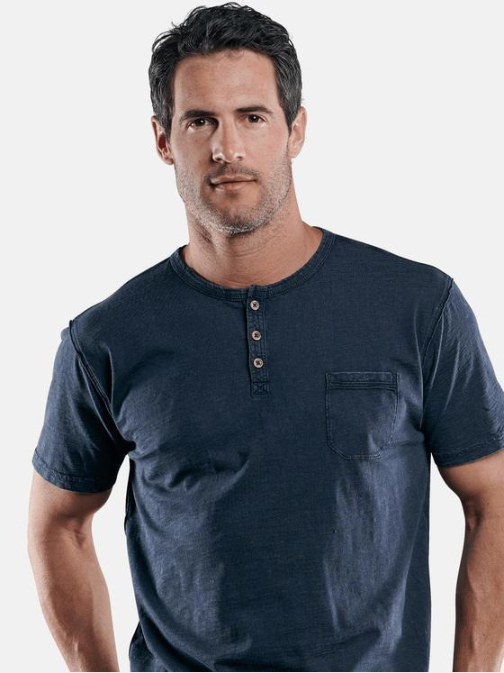 engbers Herren Henley T-Shirt Saphirblau 29221