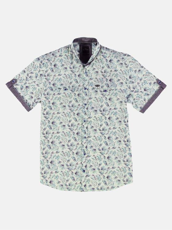 engbers Herren Kurzarm-Hemd mit Print Grün 32285