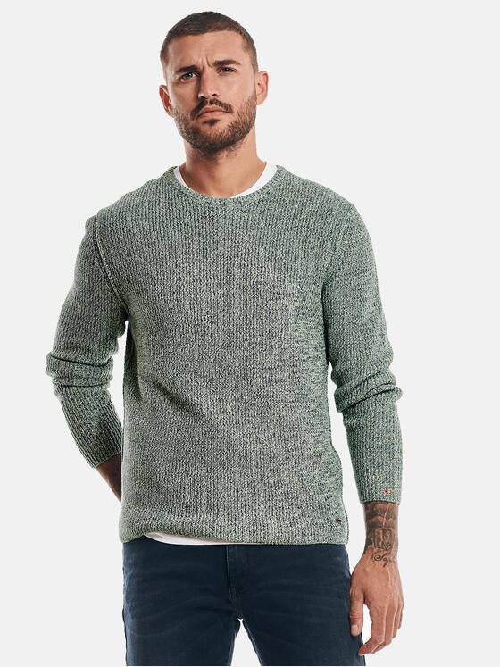 emilio adani Herren Rundhals Pullover Grün 32456