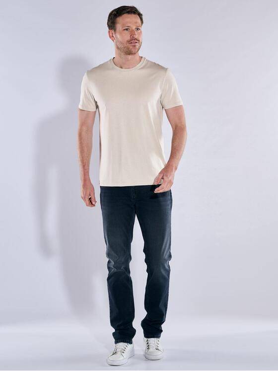 ENGBERS GERMANY Herren T-Shirt aus Pima Baumwolle Beige 37769