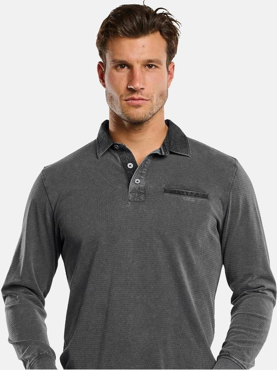 engbers Herren Langarm-Shirt gestreift Kieselgrau 33771