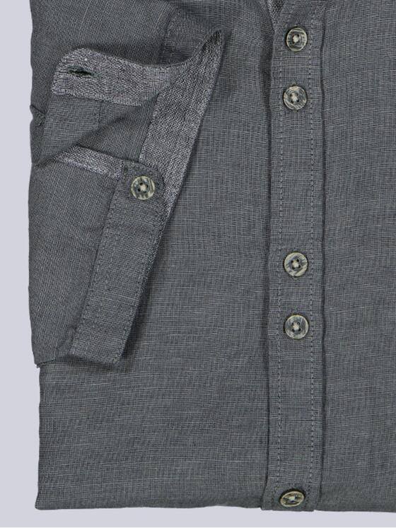 engbers Herren Kurzarm-Hemd mit Leinenanteil Anthrazit 38384