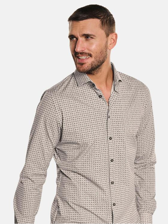 emilio adani Herren Funktions-Hemd gemustert Braun 32978
