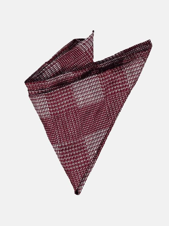 engbers Herren Einstecktuch aus Seide mit Minimalmusterung Dunkelrot 29358