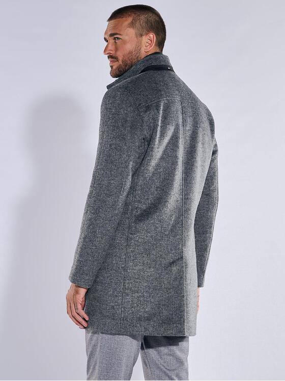 emilio adani Herren Mantel mit Inlet Grau 37581