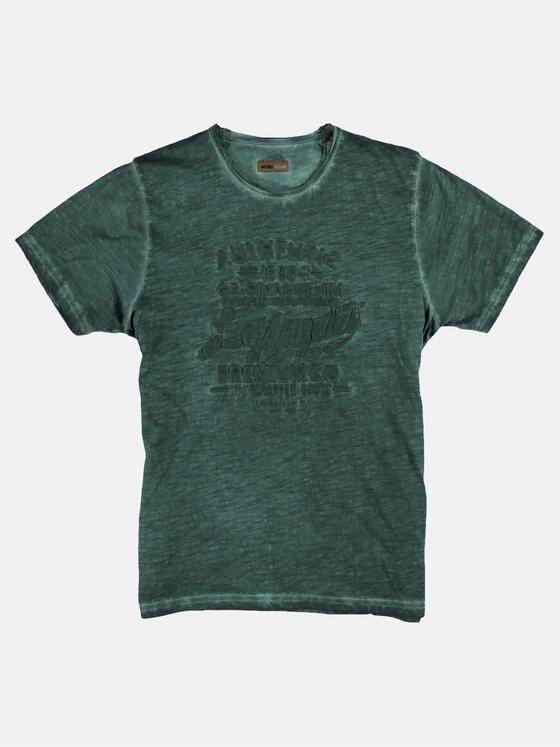 emilio adani Herren Rundhals T-Shirt Türkis 23672