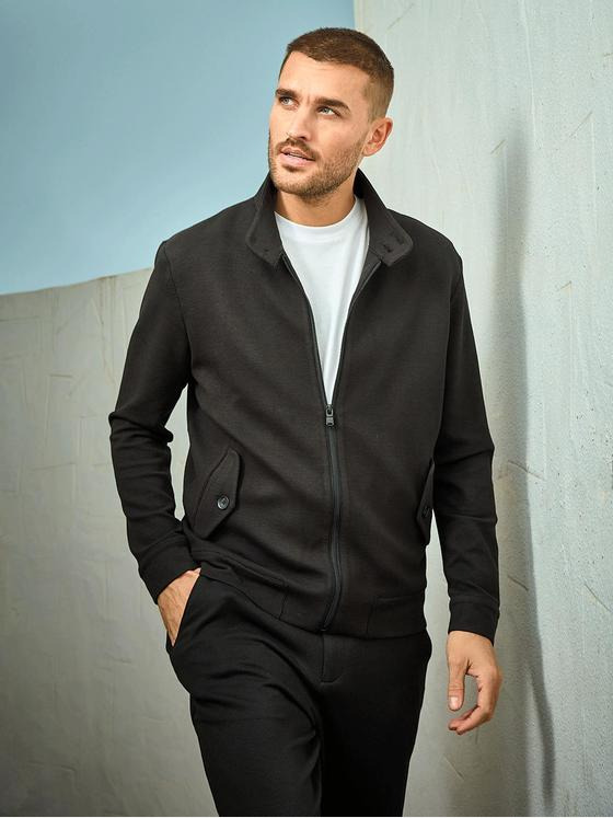 emilio adani Herren Jacke strukturiert Schwarz 34601