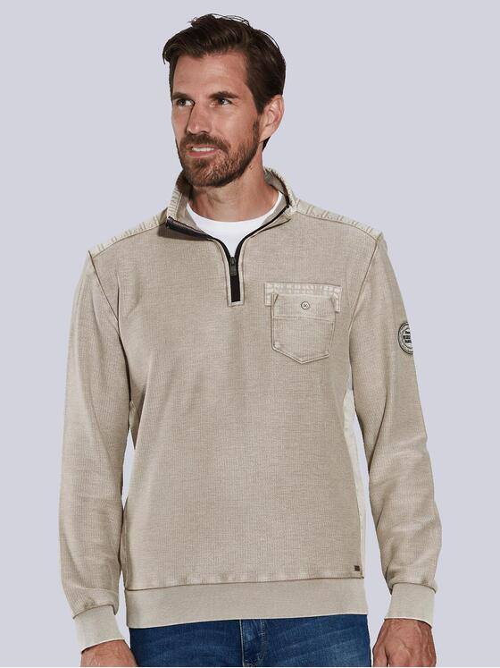 engbers Herren Sweatshirt uni Beige 36149