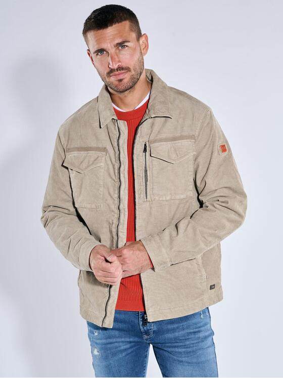 emilio adani Herren Jacke aus Feincord Beige 39281