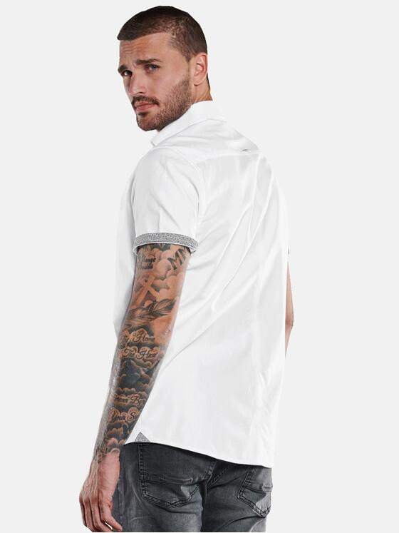emilio adani Herren Hemd uni Weiß 33265