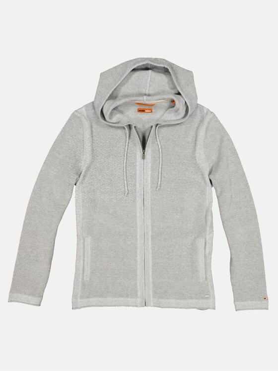 emilio adani Herren Strickjacke mit Kapuze Grau 33010