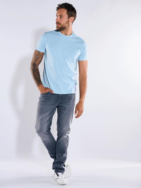emilio adani Herren T-Shirt uni Blau 36177